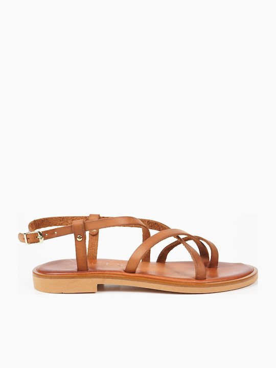 Women's Handmade Leather Sandals Tan 15311