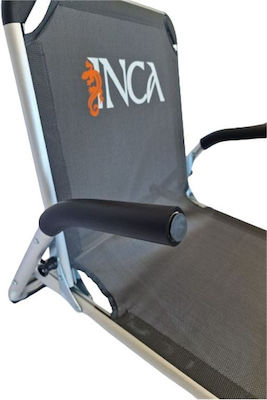 Inca Sunbed-Armchair Beach Aluminium Gray