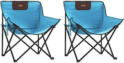 vidaXL Lounger-Armchair Beach Blue 59x54x67cm Set of 2pcs