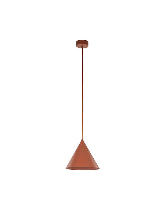 TK Lighting Pendant Light Red with Socket E27 19x155cm