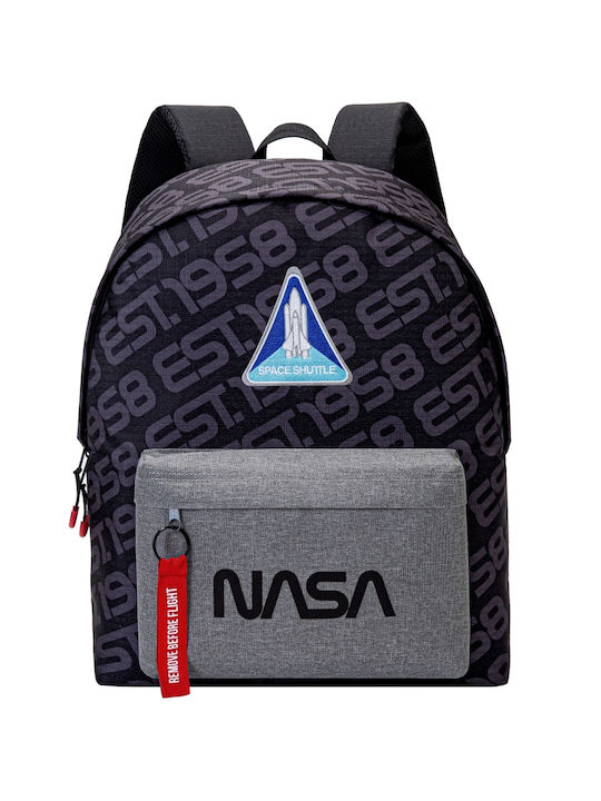 NASA School Bag Backpack Junior High-High School Black 20Liters