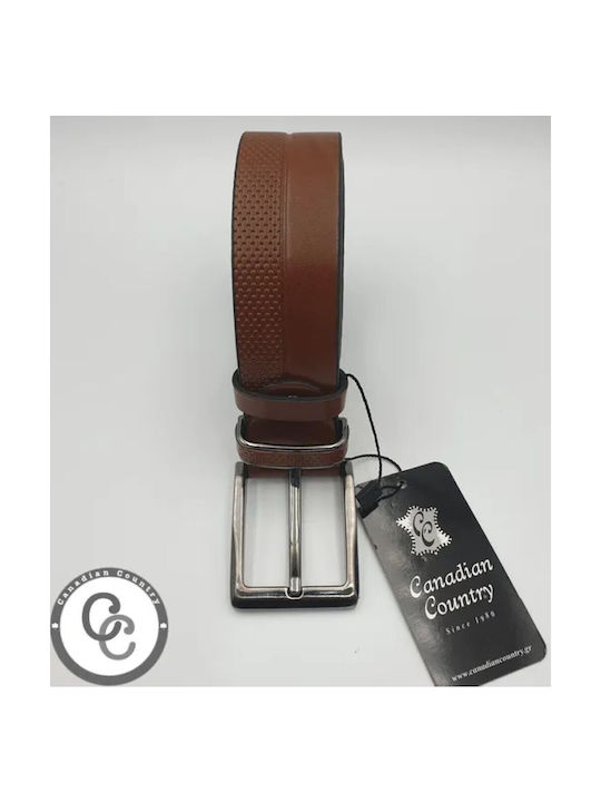 Canadian Country Men's Leather Belt Tabac Brown