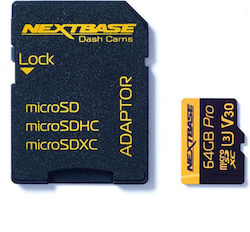 NextBase SDXC 64GB Clasa 10 U3 V30 cu adaptor