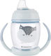 Kikka Boo Happy Face Educational Sippy Cup Silicone with Handles Blue for 8m+m+ 200ml