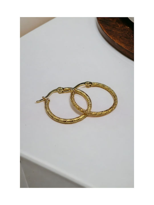 Stainless Steel Gold Thin Hoop Earrings