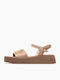 Damenplattformen Tabac Braun