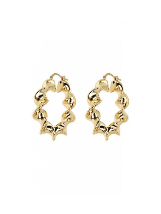 Bronzallure Earrings Hoops Gold Plated