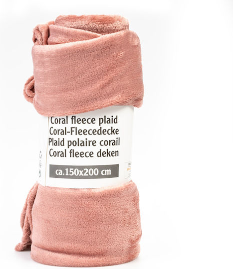 Κουβέρτα Fleece Μονή 150x200εκ. Pink 8711252031477PINK_01