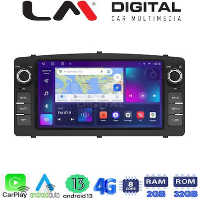 LM Digital Ηχοσύστημα Αυτοκινήτου για Toyota Corolla 2000 > 2007 (Bluetooth/USB/WiFi/GPS/Android-Auto)