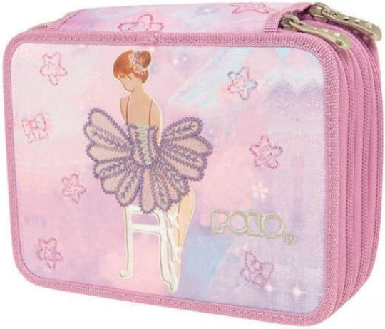 Polo Rolling Federmäppchen mit 3 Fächern Rosa