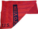 U.S. Polo Assn. Prosop de Plajă Roșie 100x170cm.
