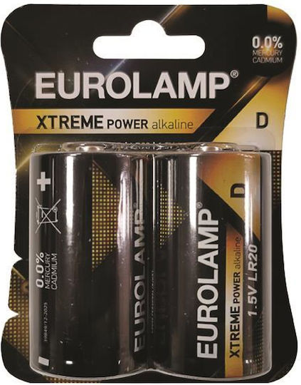 Eurolamp Μπαταρίες Αλκαλικές Extreme D Eurolamp (2 τεμ)