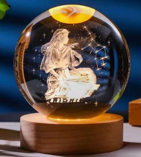 Lumină de noapte sferică Lustră Decorativă Glob de cristal