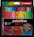 Stabilo Arty Marker de desen 0.8mm Pointmax Arty St488/32-1-20 32 Colors 1buc