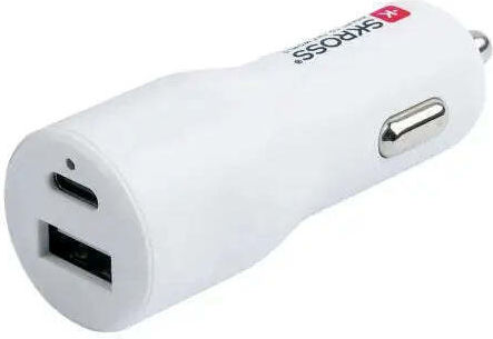 Skross Φορτιστής Αυτοκινήτου 20W 2.4A με Θύρες: 1xUSB 1xType-C