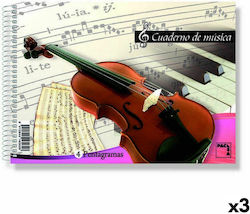 Pacsa Spiral Notebooks Music A4 20 Sheets 20pcs