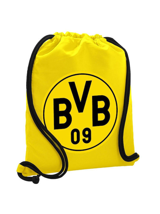 Раница Bvb Borussia Dortmund Gymbag Жълт Джоб 40x48см & Дебели Връзки