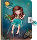 Santoro Notebook Ruled with Padlock Blue