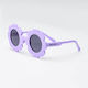 Baby Cloud Kinder-Sonnenbrillen mit Polarisiertem Blumen Spiegel Lila für 2-5 Jahre