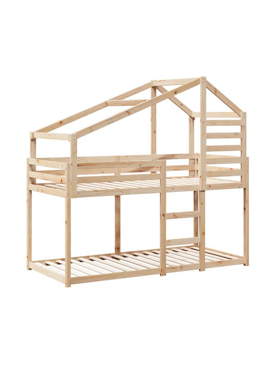 Kinderbett Koje Einzeln Beige für Matratze 90x1...