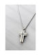 Men's Cross from Steel with Chain