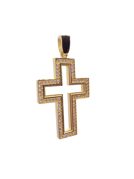 Velegrakis Damen Gold Kreuz 14K