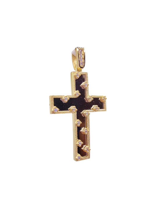 Velegrakis Damen Gold Kreuz 14K