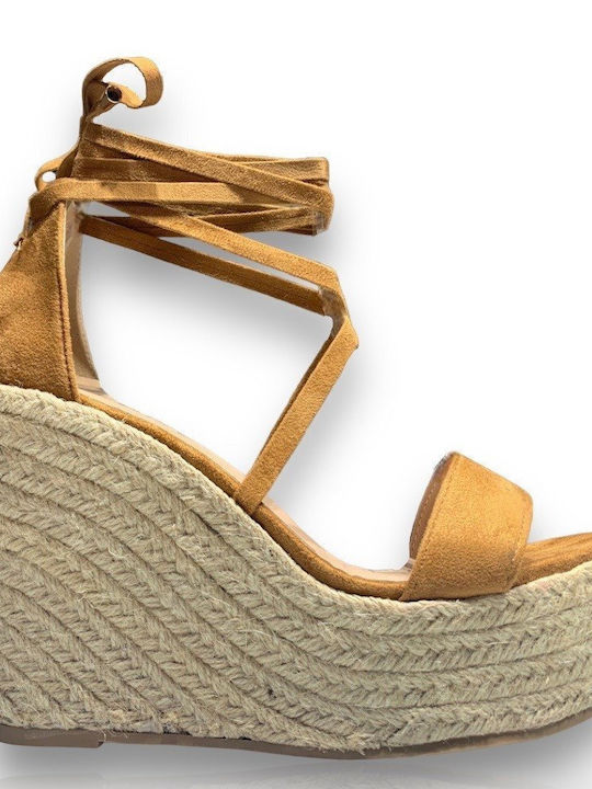 Siamoshoes Damenplattformen im Espadrilles-Stil Braun