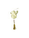 Hängender Schneemann Ornament Gold 23x10cm