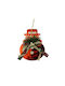 Hanging Snowman Ornament Red 17x14cm
