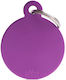 My Family Basic Identificator Câine Circular Violet Mici