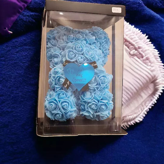 Bear of Artificial Roses Honey 25cm