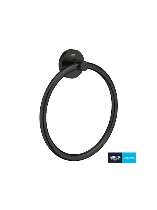 Grohe Single Wall-Mounted Bathroom Ring Black