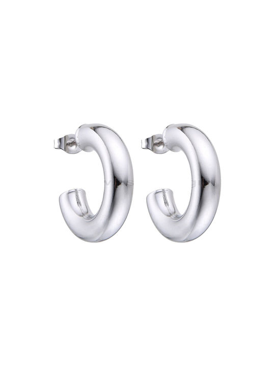 One Earrings Hoops made of Steel