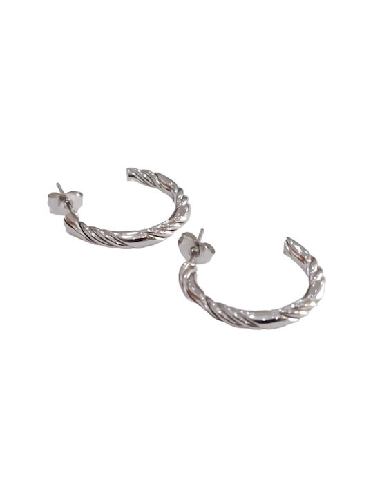 One Earrings Hoops made of Steel