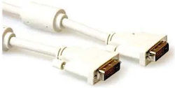 Act Cable DVI-D male - DVI-D male 10m Λευκό