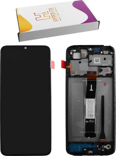 Hyper Fix Screen with Touch Mechanism and Frame for Xiaomi Redmi 12C (Black)