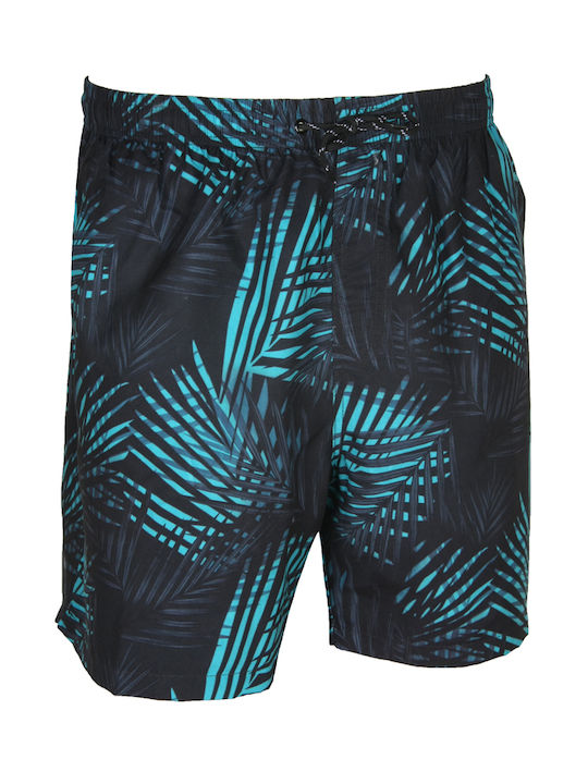 Sabart Men's Swimwear Bermuda Black with Patterns