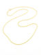 Korifidis Gold Chain Neck Spiral 14K Thin Thickness 1mm and Length 43cm