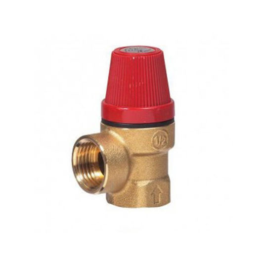Caleffi Two-Way Brass Pressure Relief Valve ½" for boiler