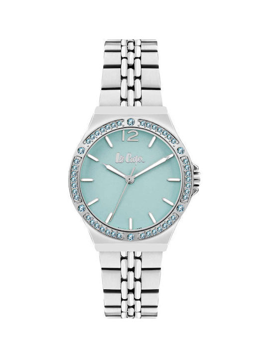 Lee Cooper Crystals Watch with Silver Metal Bra...