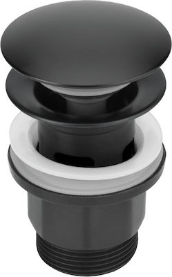 Deante Valve Sink with Overflow Black