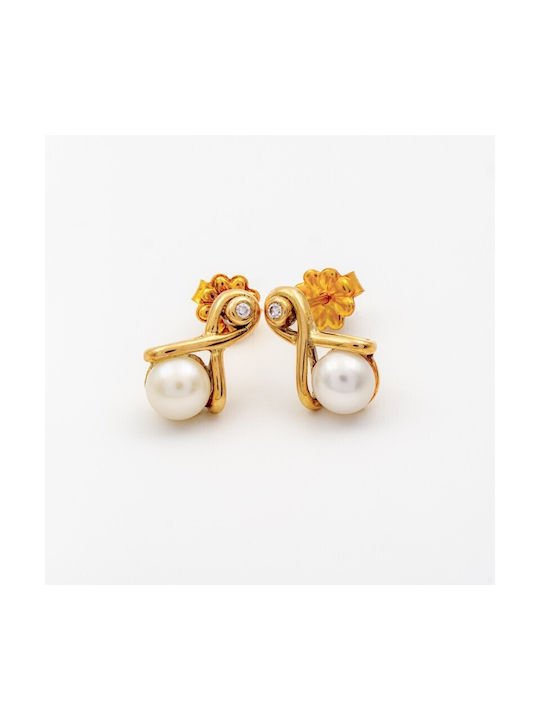 Elegant Pearl Zircon Earrings