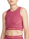 Nike Γυναικεία Αθλητική Μπλούζα Αμάνικη Ροζ