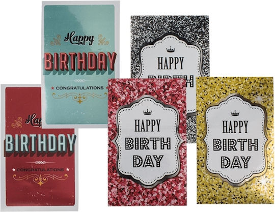 Out of the Blue Happy Birthday Sparkle Party Stickers for Party with Theme Happy Birthday from Plastic Set of 5 Pieces