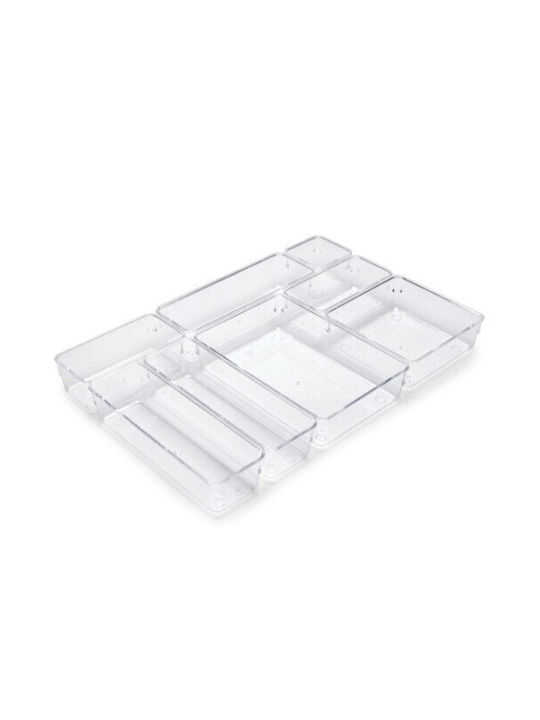 Emuca Organizator Sertar Transparent 8 Bucăți 45.7x30.3x5.4cm
