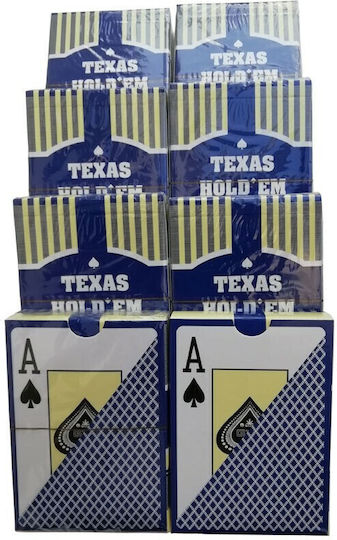 Pokeritems Texas Set Spielkarten 8 Stück für Poker Blau