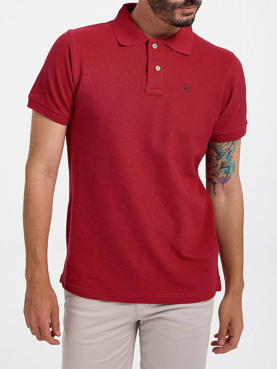 Rook Men's Short Sleeve Blouse Polo fuchsia