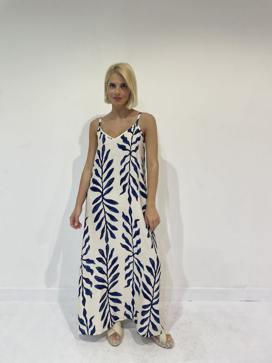 Sapidis Sommer Maxi Kleid Blau