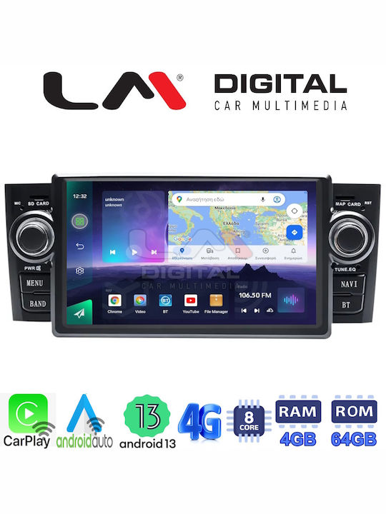 LM Digital Sistem Audio Auto pentru Fiat Punct 2005 > 2012 (Bluetooth/USB/WiFi/GPS/Apple-Carplay/Android-Auto) cu Ecran Tactil 7"